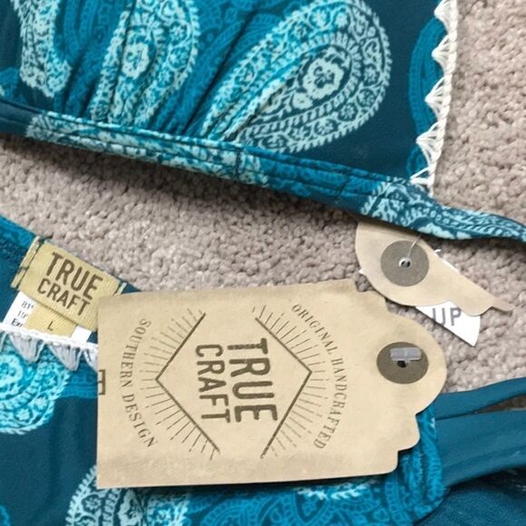 Push-up Paisley bikini set. Large. NWT - Picture 5 of 7
